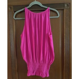 Ramy Brook pink silk sleeveless blouse